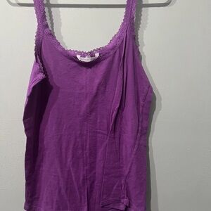 Victoria's Secret purple lace cami top Size L #lingerie #lacetop